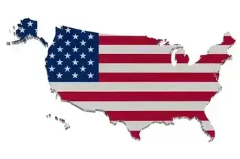 Inheritance loans USA map covered in US flag